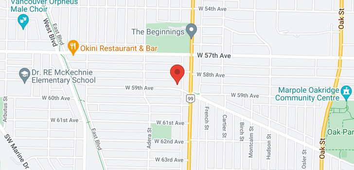 map of 1523 W 59TH AVENUE